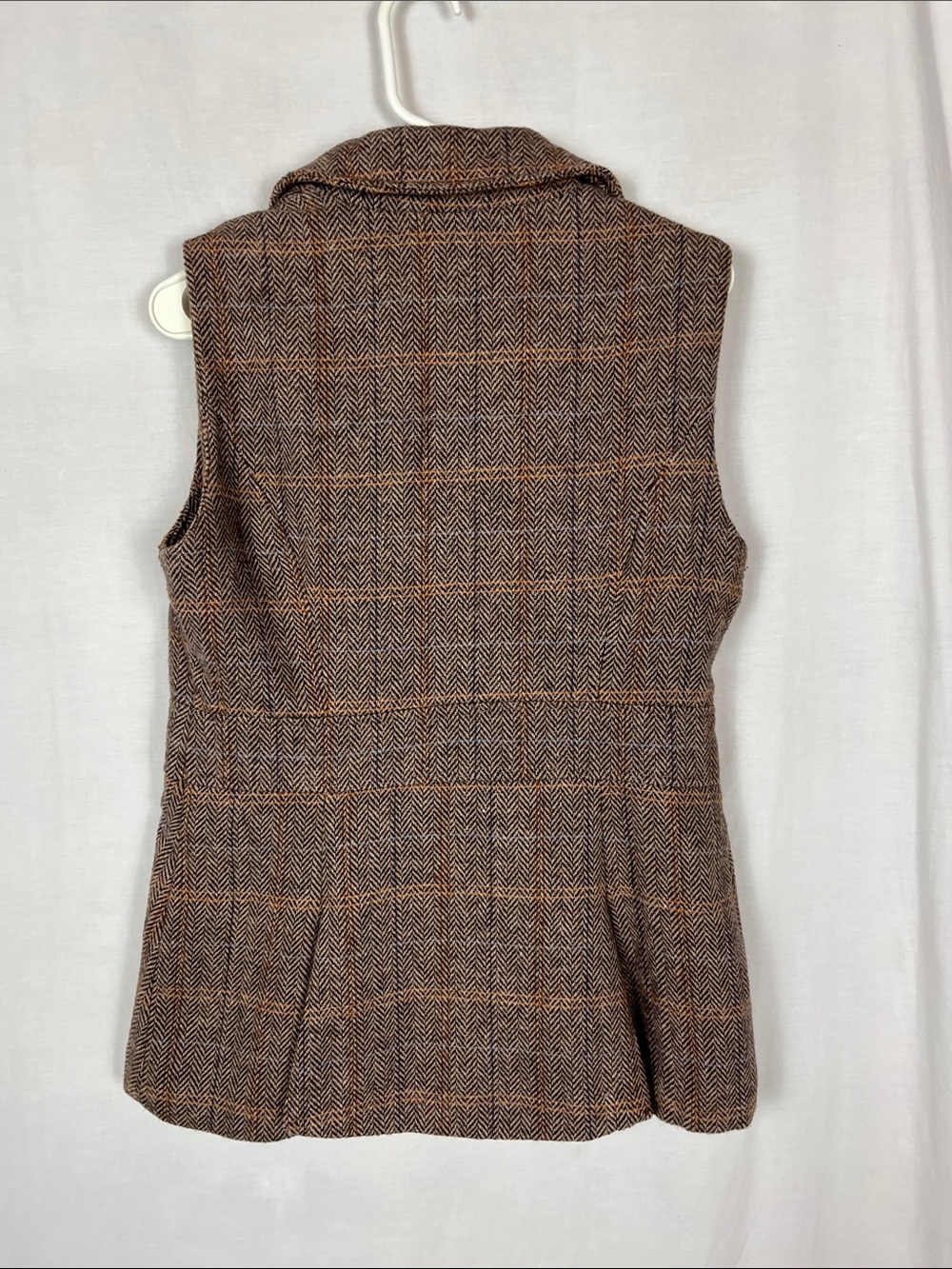 NWOT Bagatelle Collection New York Wool Blend Brown Tweed Button Up Vest - Picture 8 of 9